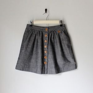 Poetry Clothing Button Down Mini Skirt